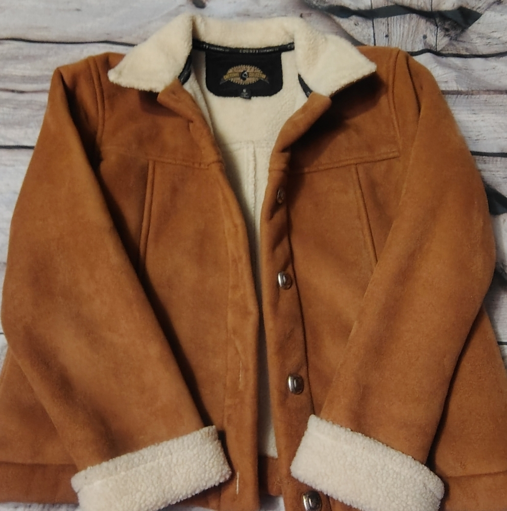 Brown and Cream Teddy Jacket with Sherpa Lining